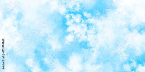 Abstract grunge sky blue soft painted watercolor paint splash. inspiring views of fluffy clouds blue sky background. cloudy blue sky various natural clouds and smoke. morning cloud in the sky.