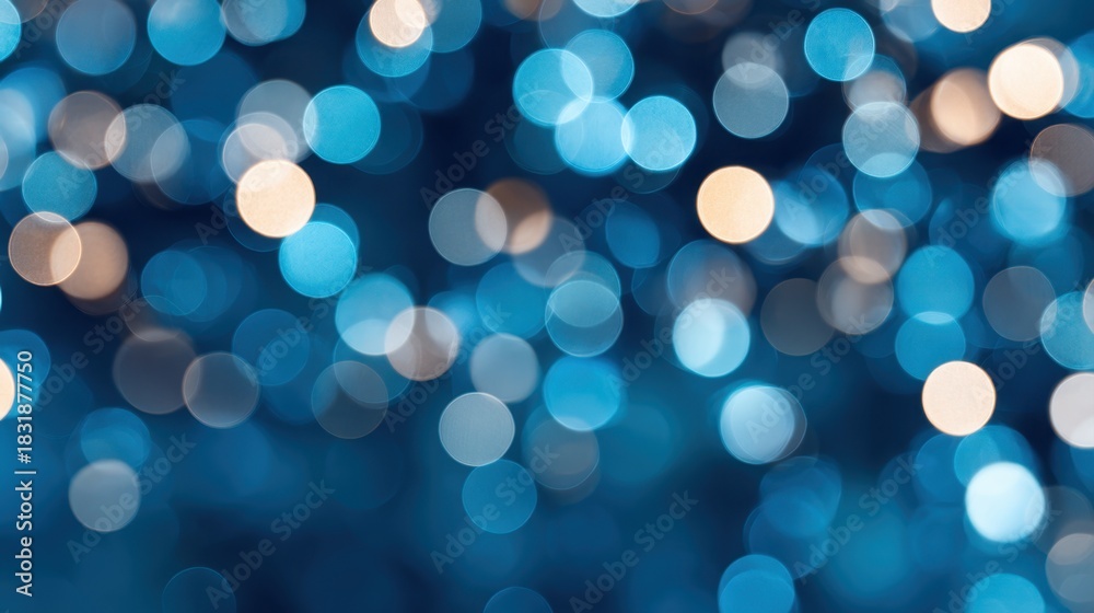 Fototapeta premium Elegant hanukkah celebration with soft bokeh lights in cool tones background