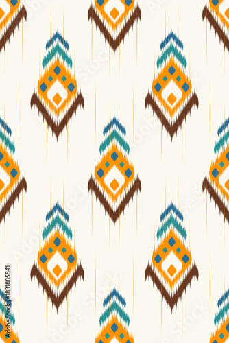 Bold Sapphire Ikat Weave Featuring Tribal Zigzags and Deep Contrast Threads