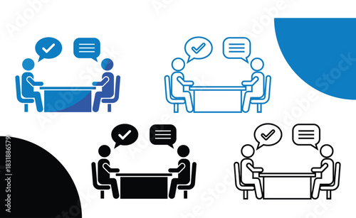 Business Meeting Discussion Icon