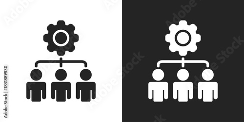 Structure Icon In Black And White Glyph Style