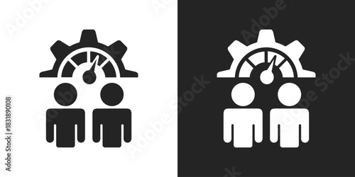 Performance Icon In Black And White Glyph Style