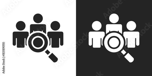 Employee Icon In Black And White Glyph Style