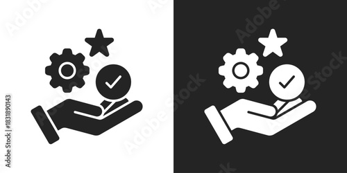 Responsibility Icon In Black And White Glyph Style
