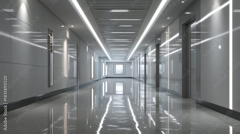 Fototapeta premium Modern empty hallway
