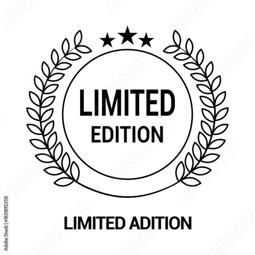 Limited edition badge seal stamp and emblem vector icon with editable stroke.