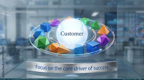 Customer core driver of success abstract concept