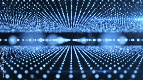 Digital Blue Particle Grid Abstract Background image photo