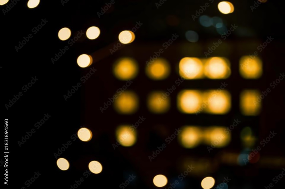 Obraz premium Abstract gold glamour bokeh background, AI generated image
