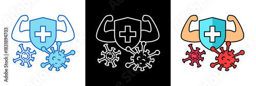 Immune Support multiple icon