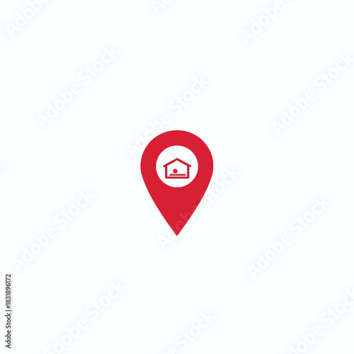 Hotel Location Pin Icon, map pointer icons