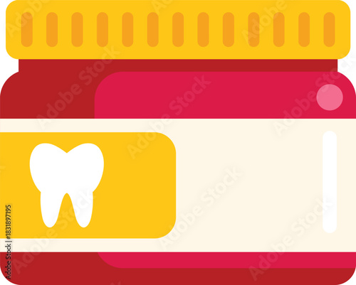 Toothpaste jar with a blank label, emphasizing the importance of choosing the right dental care products