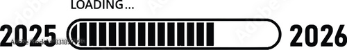 Loading into 2026 with anticipation and excitement, a visual representation of progress and the future, ready for new beginnings and innovative ideas