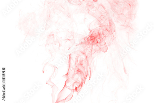 Abstract crimson smoke swirls ascending in darkness evoking mystery and intensity with fiery hues