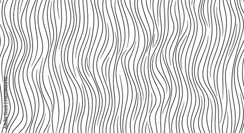 Abstract monochrome background featuring a pattern of hand-drawn vertical wavy black lines on a clean white surface for texture.