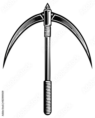 Fantasy weapon sickle axe medieval weapon illustration weapon emblem