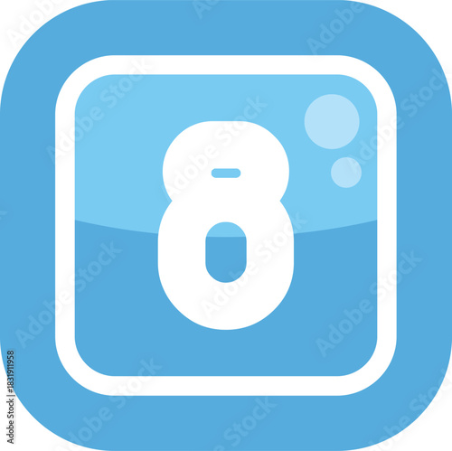 Washing machine display showing number eight setting, probably related to the duration of washing cycle or water temperature