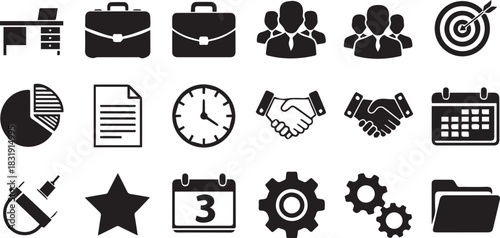 Business and Finance Icons Set office
