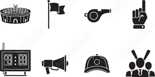 Sports and Game Icons Collection stadium flag