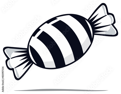 Striped Candy Illustration Individually Wrapped Sweet Treat Gift