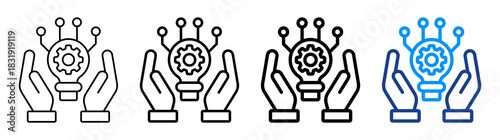 Technology Adoption Icon Collection Glyph & Mixed Style