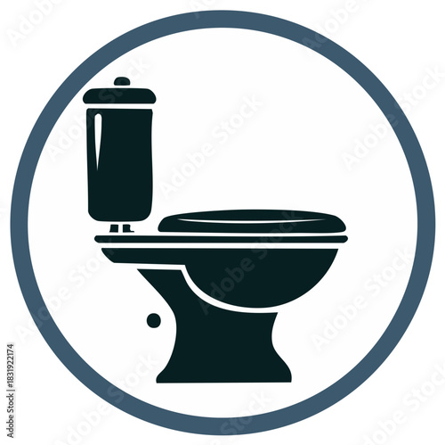 Toilet icon symbol for public restroom and bathroom facilities illustration