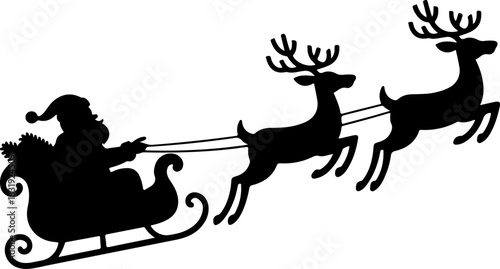 Santa silhouette vector illustration