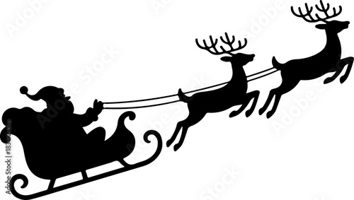 Santa silhouette vector illustration