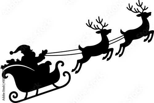 Santa silhouette vector illustration