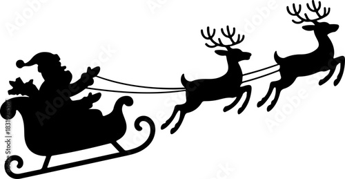 Santa silhouette vector illustration