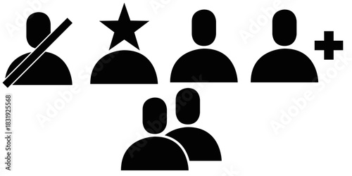 Standard profile user icon with solid design, ideal for avatars, profiles, or UI elements.