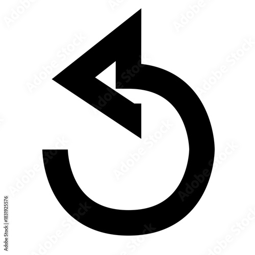 Sharp, modern refresh arrow vector, ideal for digital interfaces and tech designs.