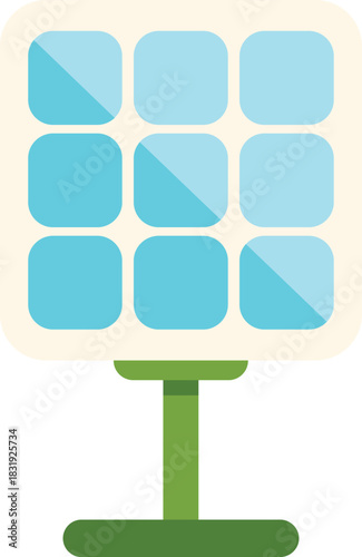 Solar panel converting sunlight into electricity, symbolizing renewable energy and sustainable power generation