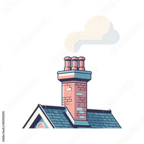 chimney illustration design