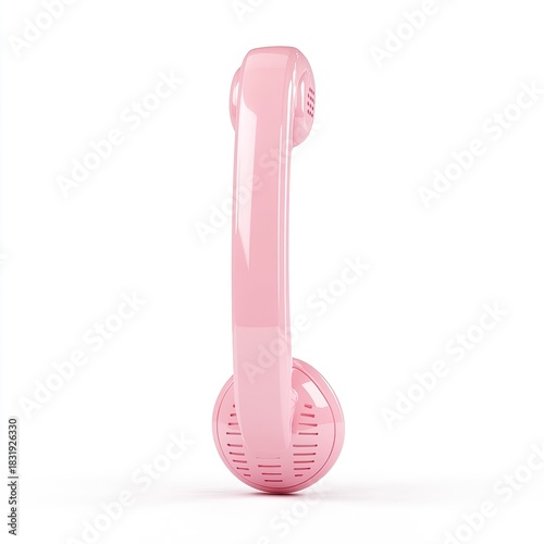 Pink vintage telephone handset