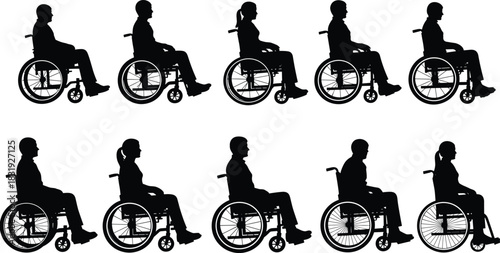 Business people silhouettes set, corporate men and women standing, professional team vector collection, office workers isolated on white background