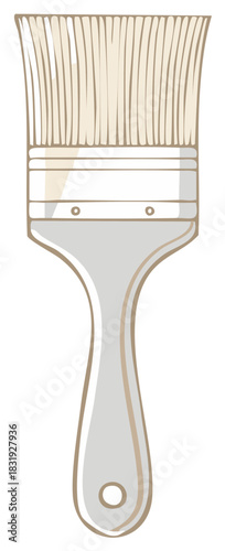paint brush drawing, beige and gray clip art preview