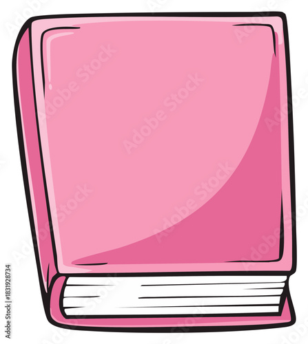 Pink Textbook Illustration Education Study Learning Knowledge Wisdom Reading Book Cover Page