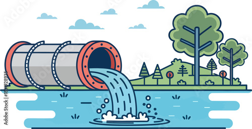 Reactor pipe leaking contaminated water an industrial scenario