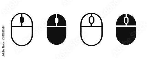 Computer mouse icon set 
