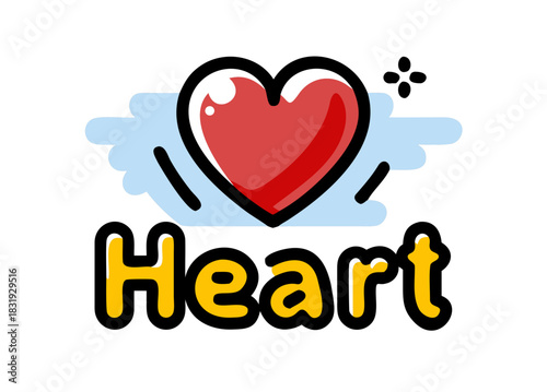 A glossy red heart, symbolizing love and affection, hovers gently against a pristine white backdrop, radiating warmth and tenderness, isolated on white background