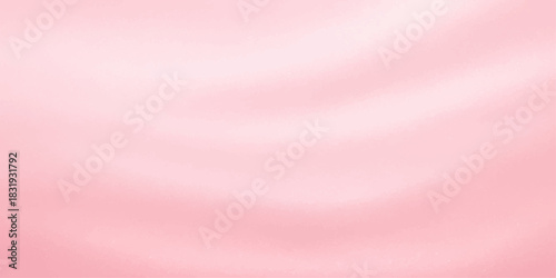 Soft pink satin fabric texture with flowing curves and light wave design backdrop