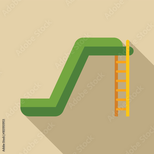 Playground slide with ladder promoting outdoor activities and children's entertainment in a safe environment