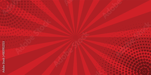 Comic background with red color