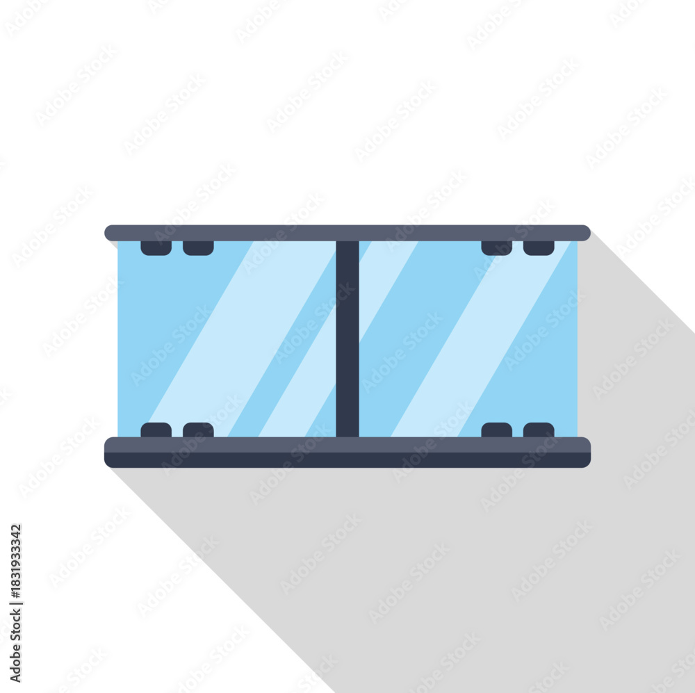 Obraz premium Glass balcony with metallic frame ensuring safety and offering unobstructed view of surroundings