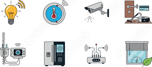 Smart Home Technology Icons Set