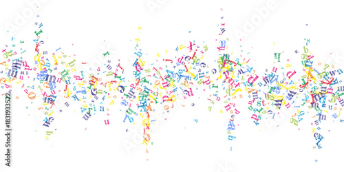 School notebook cover. Colorful childish floating