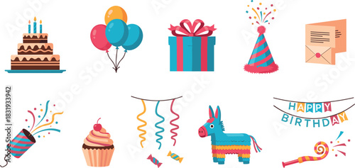 Birthday Party Elements Collection