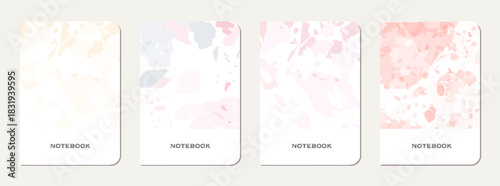 Notebook cover design. Terrazzo abstract