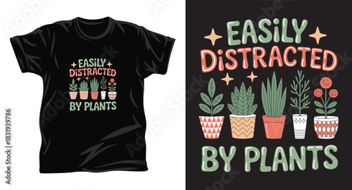 Gardening graphic vector t shirt design print.